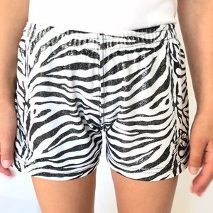 Third Degree cute zebra girl shorts Slightly shiny